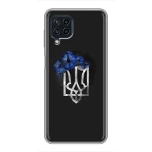 Чехол с украинским гербом на Samsung Galaxy A22 (Герб с цветком)
