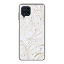 Мраморный чехол на Samsung Galaxy A22 (VPrint) (Белый мрамор)