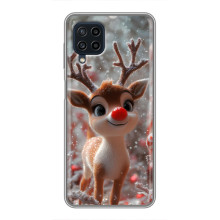 Яркий чехол для Samsung Galaxy A22 с Зимними Оленятами
