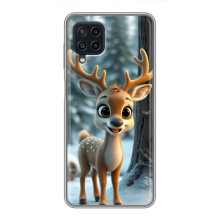 Яскравий чохол для Samsung Galaxy A22 з Зимові Оленята – Оленятко в лісі
