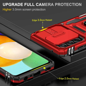 Ударостійкий чохол Camshield Army Ring для Samsung Galaxy A23 4G (Червоний)