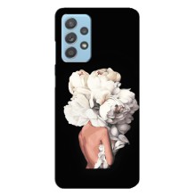 Чехлы (ART) Цветы на Samsung Galaxy A23 (VPrint) (Белые цветы)