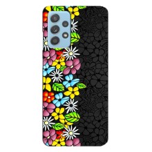 Чехол с Цветами для Samsung Galaxy A23 (Яркие цветы)