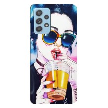Чехол с картинкой Модные Девчонки Samsung Galaxy A23 (Девушка с коктейлем)
