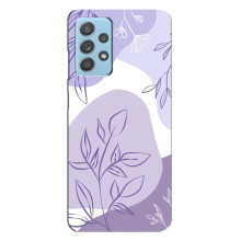 Силиконовый чехол с принтом в цветах на Samsung Galaxy A23 – Фиолетовый дизайн