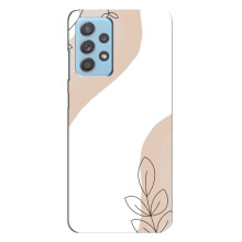 Силиконовый чехол с принтом в цветах на Samsung Galaxy A23 – Нюдовый дизайн