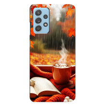 Чехол с уникальным дизайном «Осень с кофе» для Samsung Galaxy A23 – Кофе и дождь