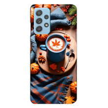 Чехол с уникальным дизайном «Осень с кофе» для Samsung Galaxy A23 – Кофе и тыквы