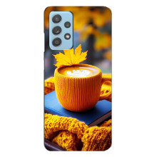 Чехол с уникальным дизайном «Осень с кофе» для Samsung Galaxy A23 – Кофе с жёлтым