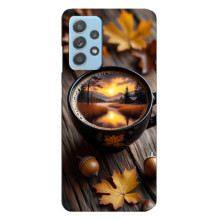 Чехол с уникальным дизайном «Осень с кофе» для Samsung Galaxy A23 – Тёмный кофе