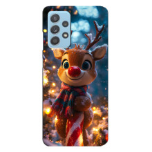 Яркий чехол для Samsung Galaxy A23 с Зимними Оленятами – Олень в шарфе