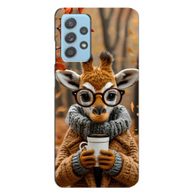 Печатный чехол «Зверята с кофе» для Samsung Galaxy A23 – Жираф с кофе