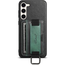 Кожаный чехол Wallet case and straps для Samsung Galaxy A24 4G (Черный)