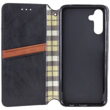 Кожаный чехол-книжка GETMAN Cubic (PU) для Samsung Galaxy A24 4G – Черный