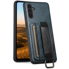 Кожаный чехол Wallet case and straps для Samsung Galaxy A24 4G – Синий