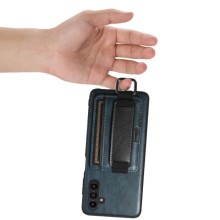 Кожаный чехол Wallet case and straps для Samsung Galaxy A24 4G – Синий