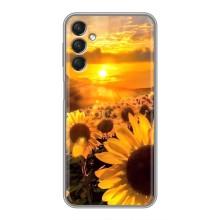 Чехол с Цветами для Samsung Galaxy A24 (поле подсолнухов)