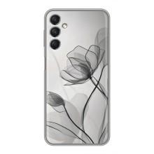 Чохол з квітковим принтом на Samsung Galaxy A24 (Чорні квіти)