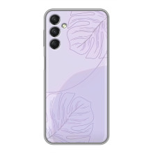 Чехол цветочный дизайн для Samsung Galaxy A24 – Монстера фиолетовая