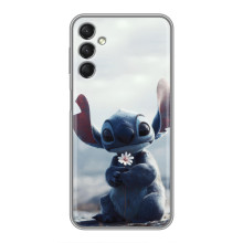 Чехол с рисунком Стич для Samsung Galaxy A24 – Стич с цветочком