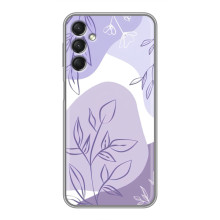 Силиконовый чехол с принтом в цветах на Samsung Galaxy A24 – Фиолетовый дизайн