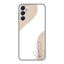 Силиконовый чехол с принтом в цветах на Samsung Galaxy A24 – Нюдовый дизайн
