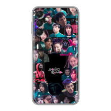 Чехол Гра в кальмара для Samsung Galaxy A24 – Коллаж игры кальмара