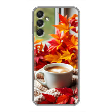 Чехол с уникальным дизайном «Осень с кофе» для Samsung Galaxy A24