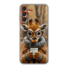 Печатный чехол «Зверята с кофе» для Samsung Galaxy A24 – Жираф с кофе