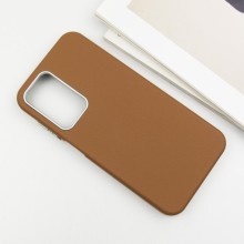 Кожаный чехол Leather Case Metal Buttons для Samsung Galaxy A25 5G – Коричневый