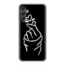 Чехлы (Знак сердечка) на Samsung Galaxy A25 (A256) – Сердце на черном