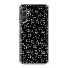 Чехол на тематику: Коты для Samsung Galaxy A25 (A256) – Котики на черном