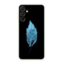 Чехол с картинками на черном фоне для Samsung Galaxy A25 (A256) – Листочек