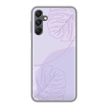 Чехол цветочный дизайн для Samsung Galaxy A25 (A256) – Монстера фиолетовая