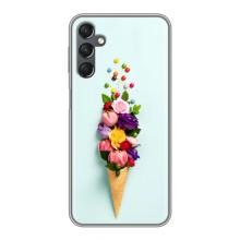 Чехлы с тематикой "ЦВЕТЫ" на Samsung Galaxy A25 (A256) (Цветок-мороженное)