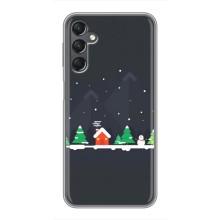 Силиконовый бампер на рождество для Samsung Galaxy A25 (A256) (Город зимний)