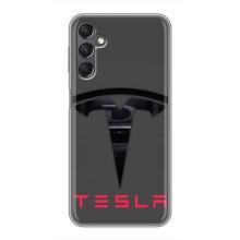 Силіконовий бампер з картинкою машини на Samsung Galaxy A25 (A256) – Logo TESLA
