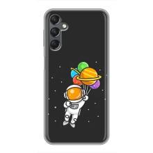 Силиконовый Чехол с принтом "Космонавты" на Samsung Galaxy A25 (A256) – Космонавт с шариками