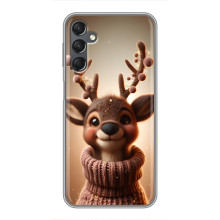 Яркий чехол для Samsung Galaxy A25 (A256) с Зимними Оленятами (Олень в свитере)