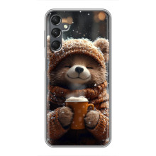 Печатный чехол «Зверята с кофе» для Samsung Galaxy A25 (A256) – Мишка с кофе