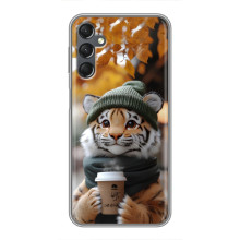 Печатный чехол «Зверята с кофе» для Samsung Galaxy A25 (A256) – Тигр с кофе