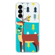 Силіконовий бампер з картинкою звірів для Samsung Galaxy A26 5G (Олень із шарфом)