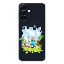 Чехол Майнкрафт на Samsung Galaxy A27 (AlphaPrint) Minecraft (персонажи Minecraft)