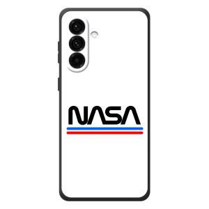 Силіконовый бампер з принтом "Наса" на Samsung Galaxy A27 – NASA на білому тлі