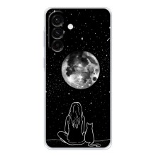 Чехол с рисунком кот на Samsung Galaxy A27 (Девушка с котом)