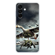 Чехол с мемами тралалело тралала для Samsung Galaxy A27 – Гусини и крокодило