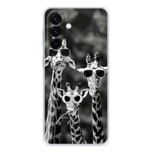 Силиконовый чехол с КАРТИНКАМИ лето для Samsung Galaxy A27 (AlphaPrint) (Жирафы в очках)