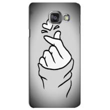 Чехол с принтом для Samsung Galaxy A3 2016 / A3100 / A310F (AlphaPrint - Знак сердечка)
