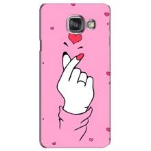 Чехол с принтом для Samsung Galaxy A3 2016 / A3100 / A310F (AlphaPrint - Знак сердечка)