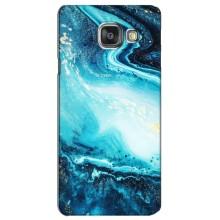 Мраморный чехол на Samsung Galaxy A3 2016 / A3100 / A310F (VPrint) (Голубой мрамор)